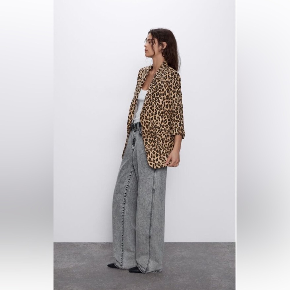 Zara leopard print blazer